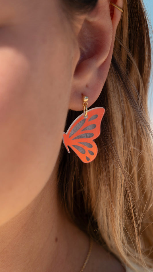Boucles d'Oreilles Papillons Posés