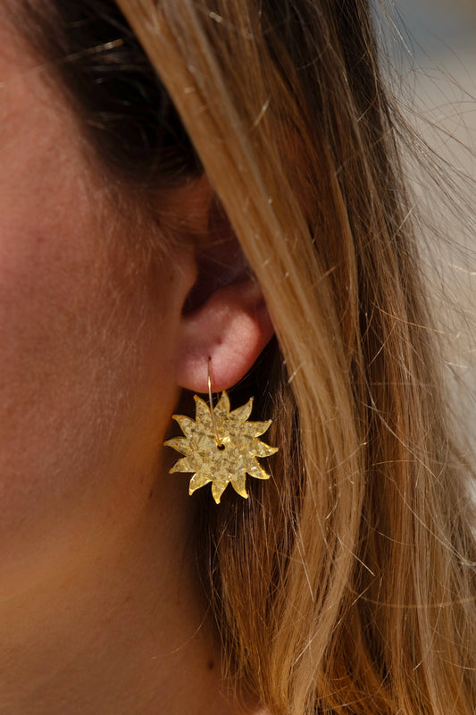 Boucles d'Oreilles Créoles Soleils