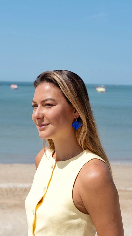 Boucles d'Oreilles Créoles Algues Scintillantes