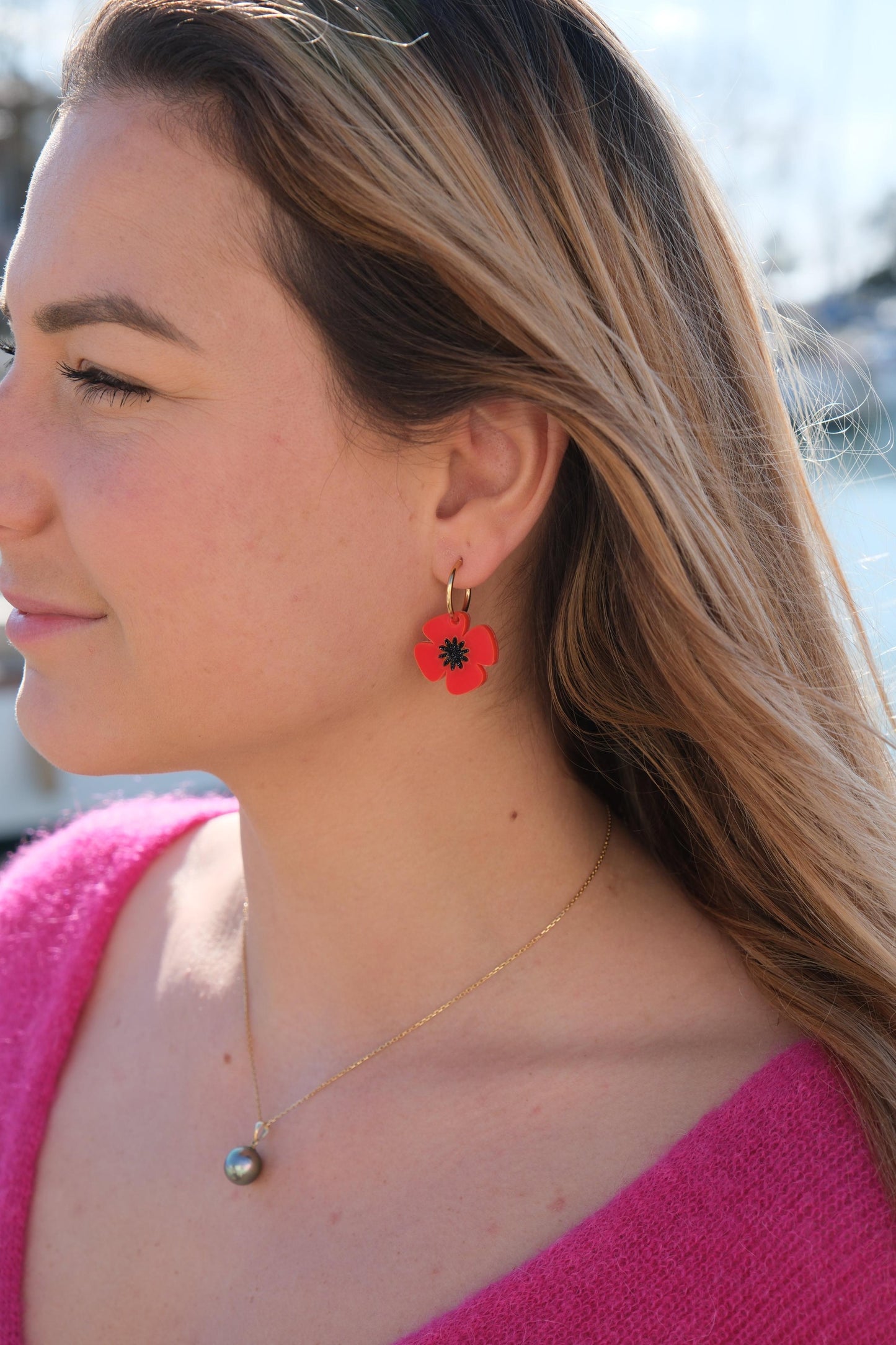 Boucles d'Oreilles Créoles Poppy