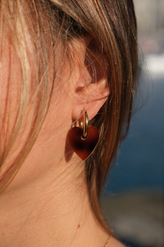Boucles d'Oreilles Créoles Coeurs