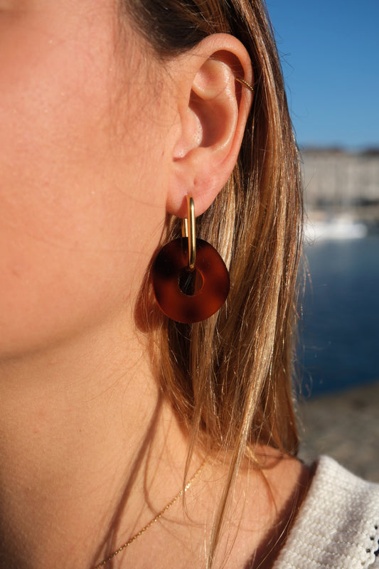 Boucles d'Oreilles Créoles Grands Donuts