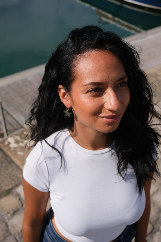 Boucles d'Oreilles Créoles Etoiles