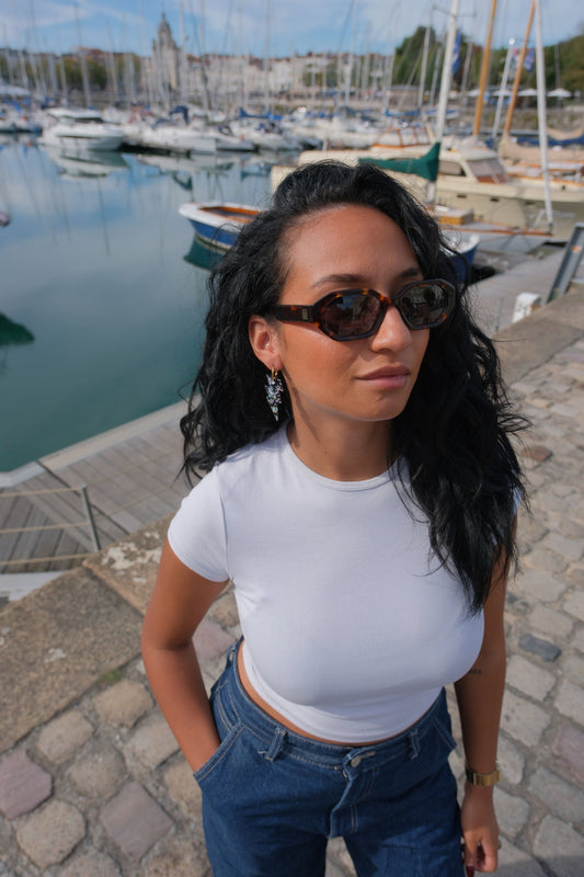 Boucles d'Oreilles Créoles Grands Eclairs