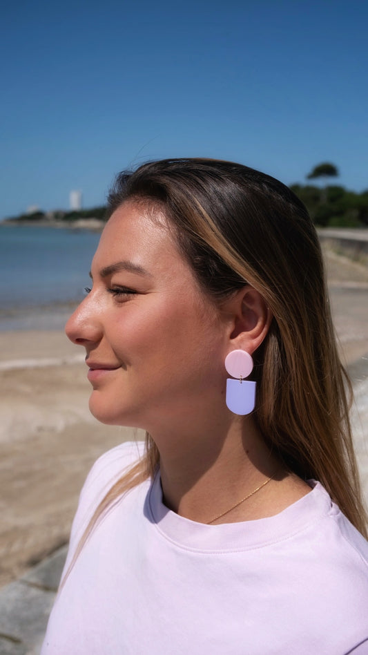 Boucles D'oreilles Francette Bicolores