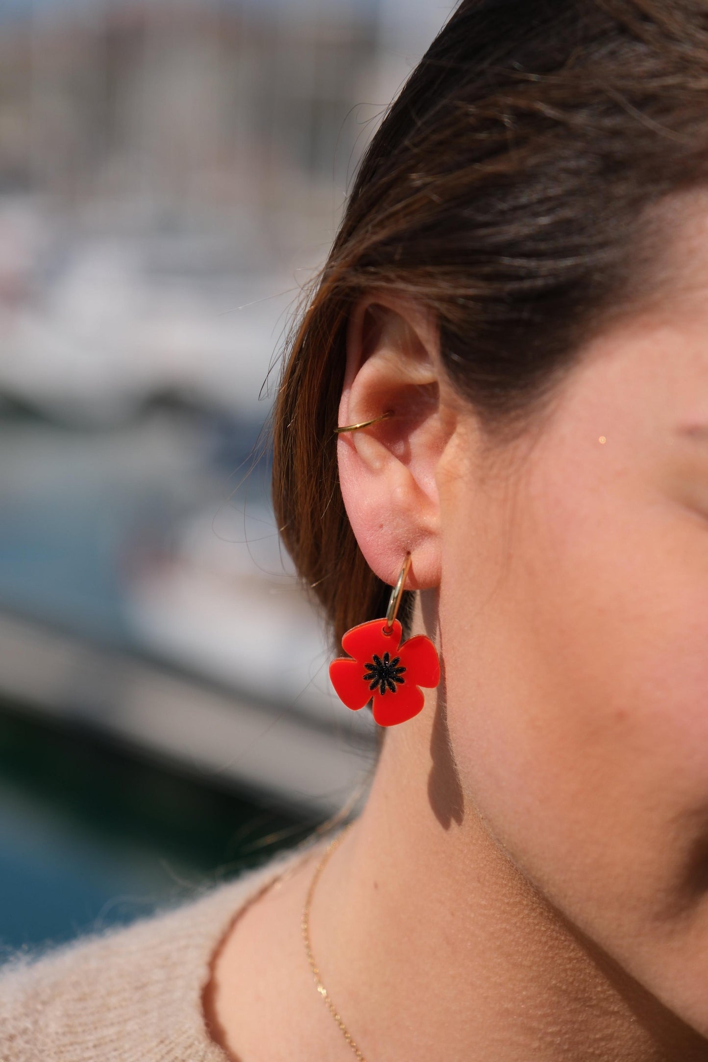 Boucles d'Oreilles Créoles Poppy