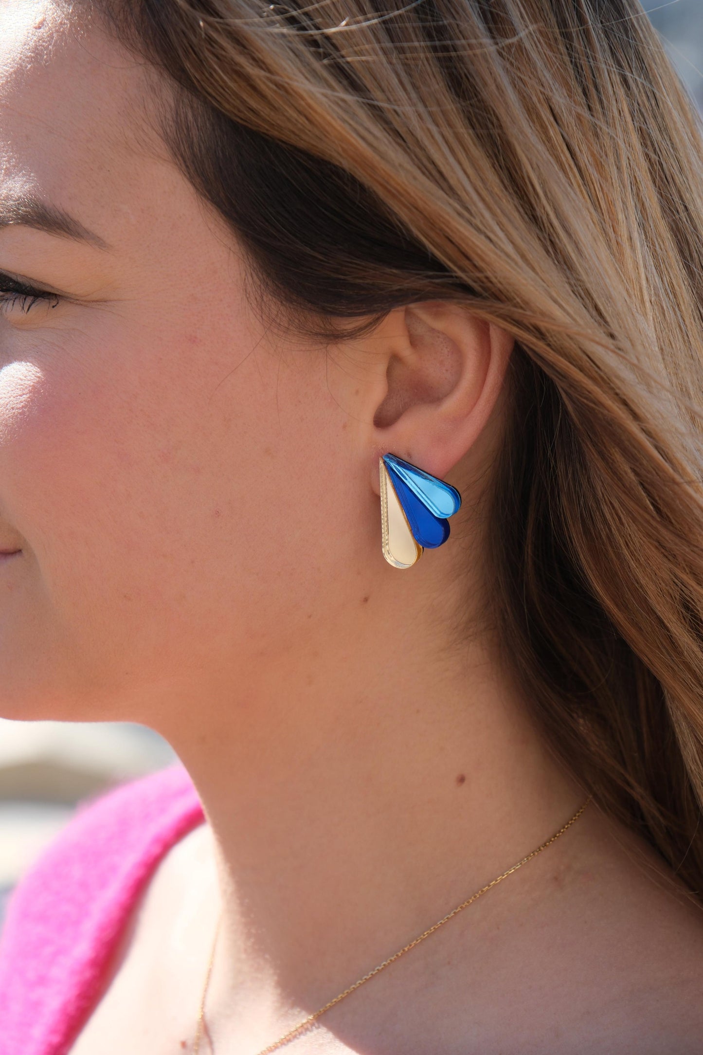 Boucles d'Oreilles Puces Miroirs Armance