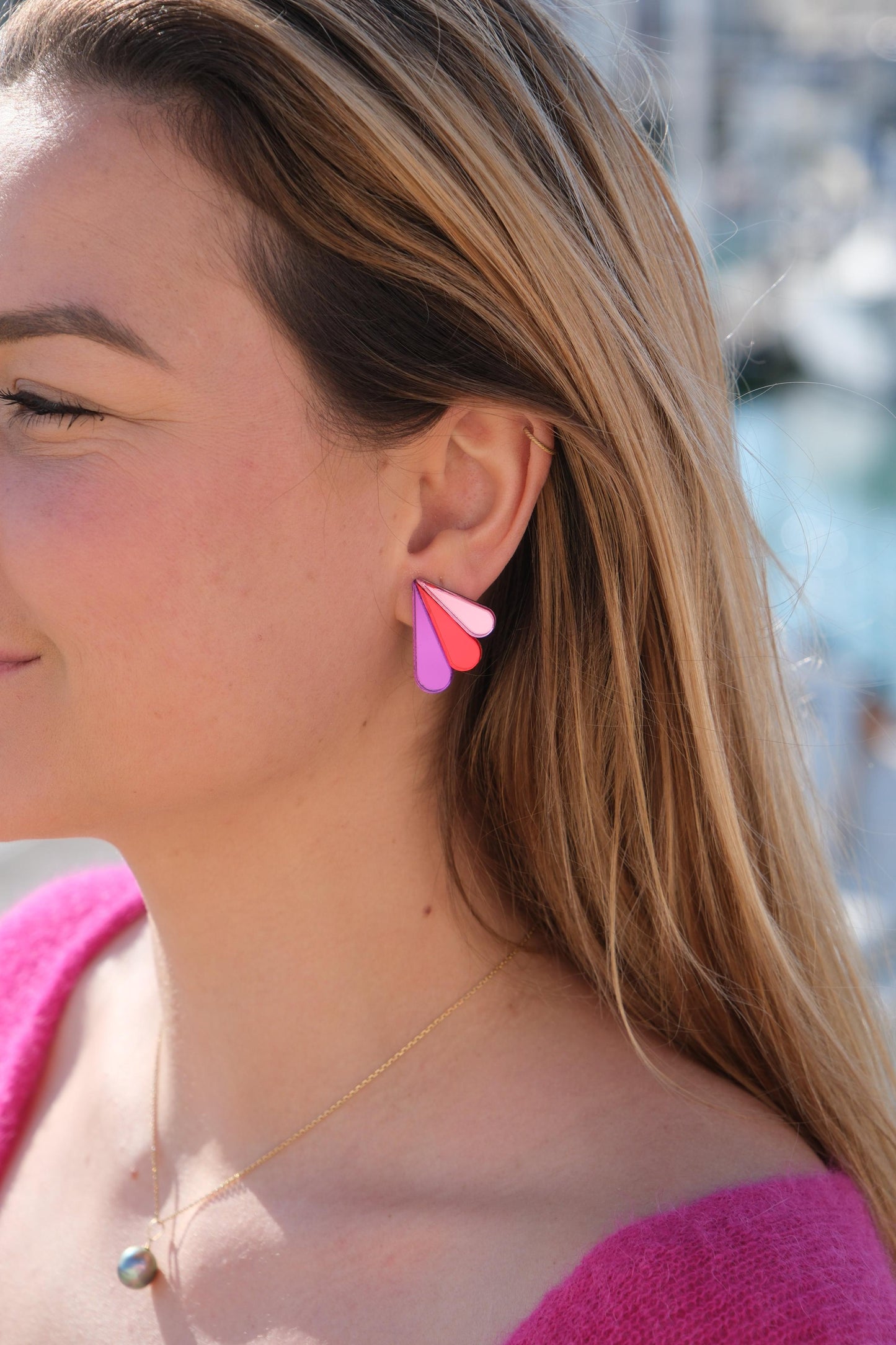 Boucles d'Oreilles Puces Miroirs Armance