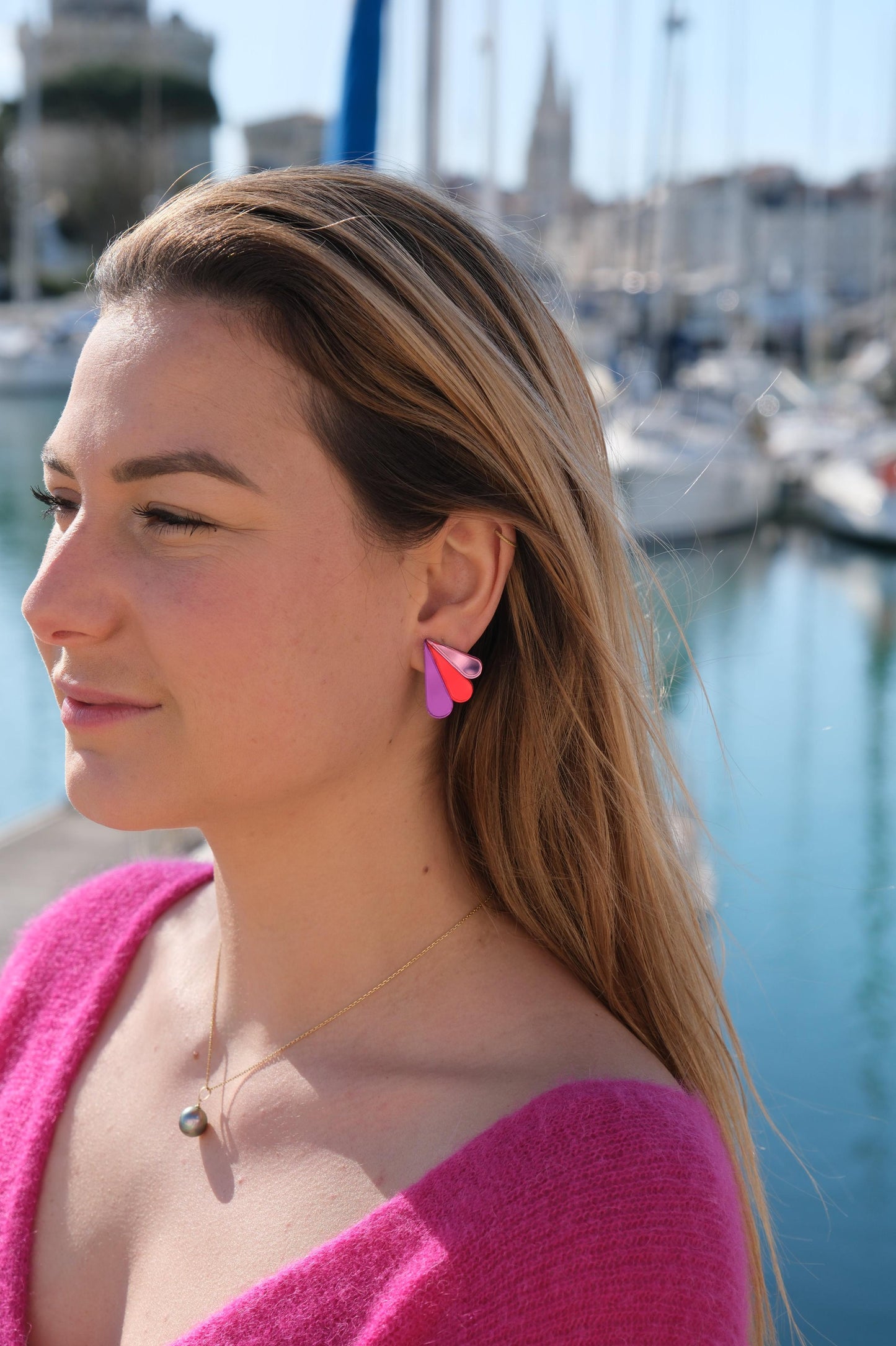 Boucles d'Oreilles Puces Miroirs Armance