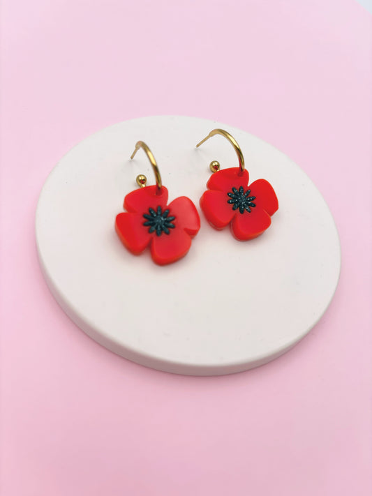 Boucles d'Oreilles Créoles Poppy