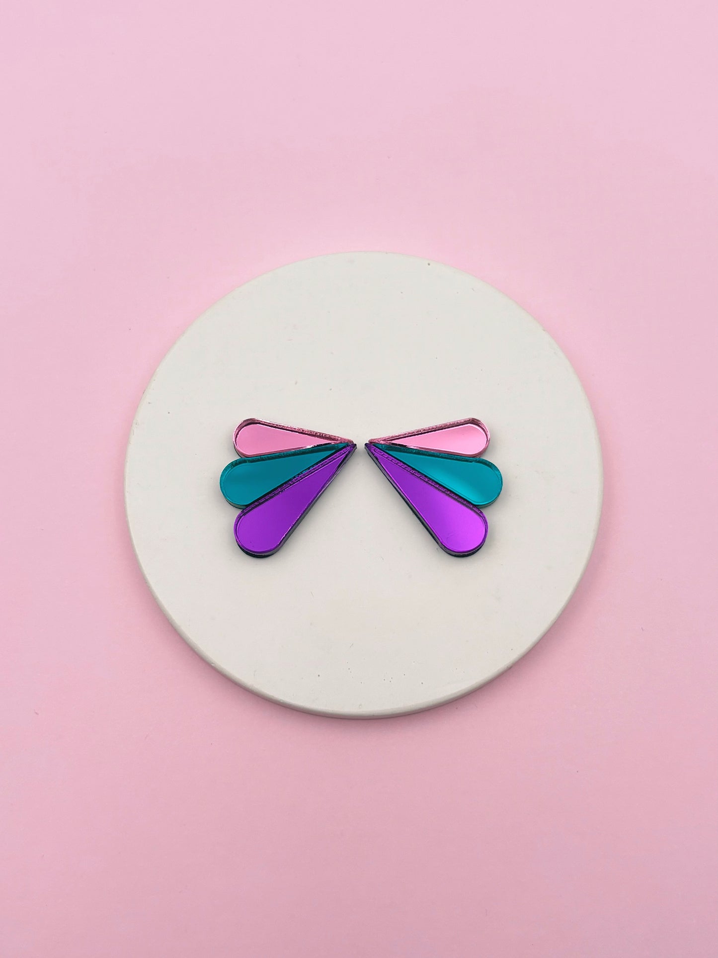 Boucles d'Oreilles Puces Miroirs Armance