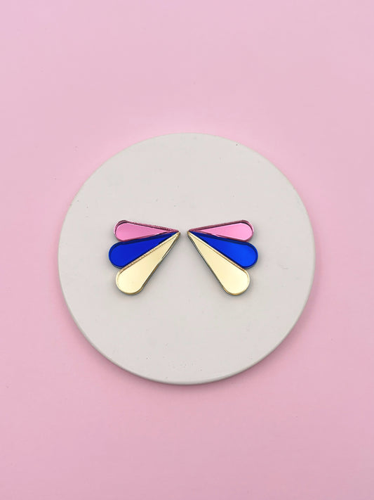 Boucles d'Oreilles Puces Miroirs Armance