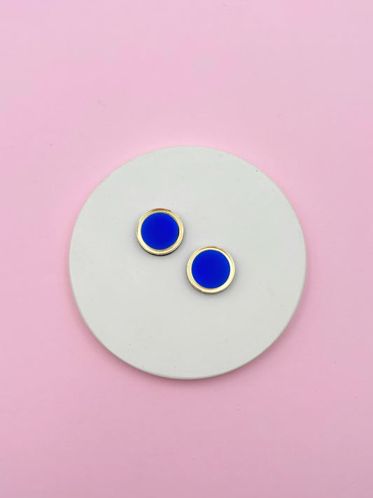 Boucles d'Oreilles Puces Rondes Cercle Or