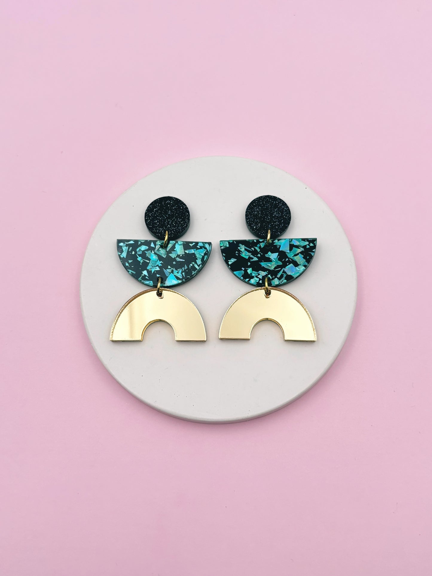 Boucles d'Oreilles Ronette Turquoise / Or