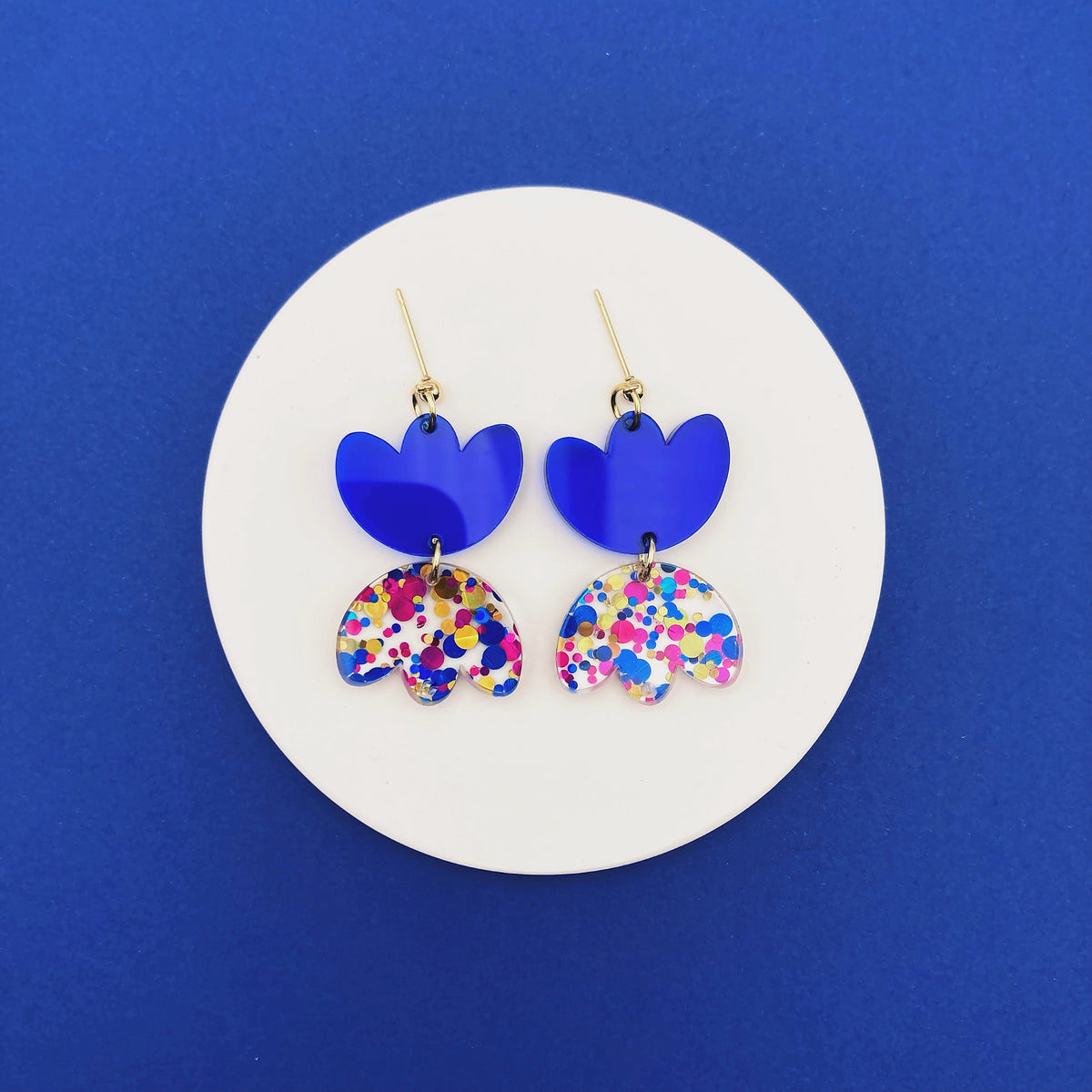 Aliette Earrings - Black and Gold