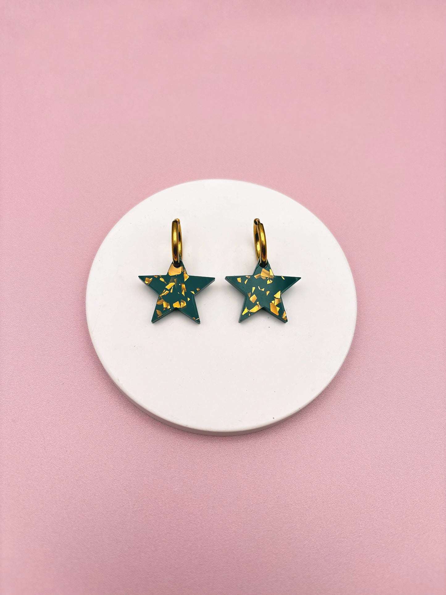 Boucles d'Oreilles Créoles Etoiles