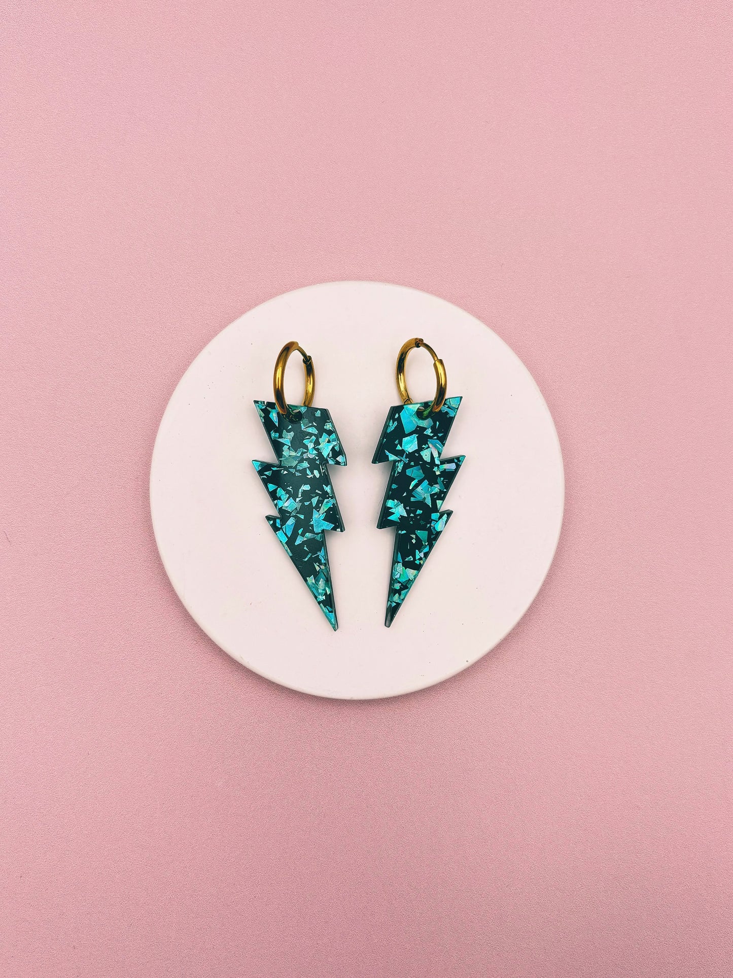 Boucles d'Oreilles Créoles Grands Eclairs