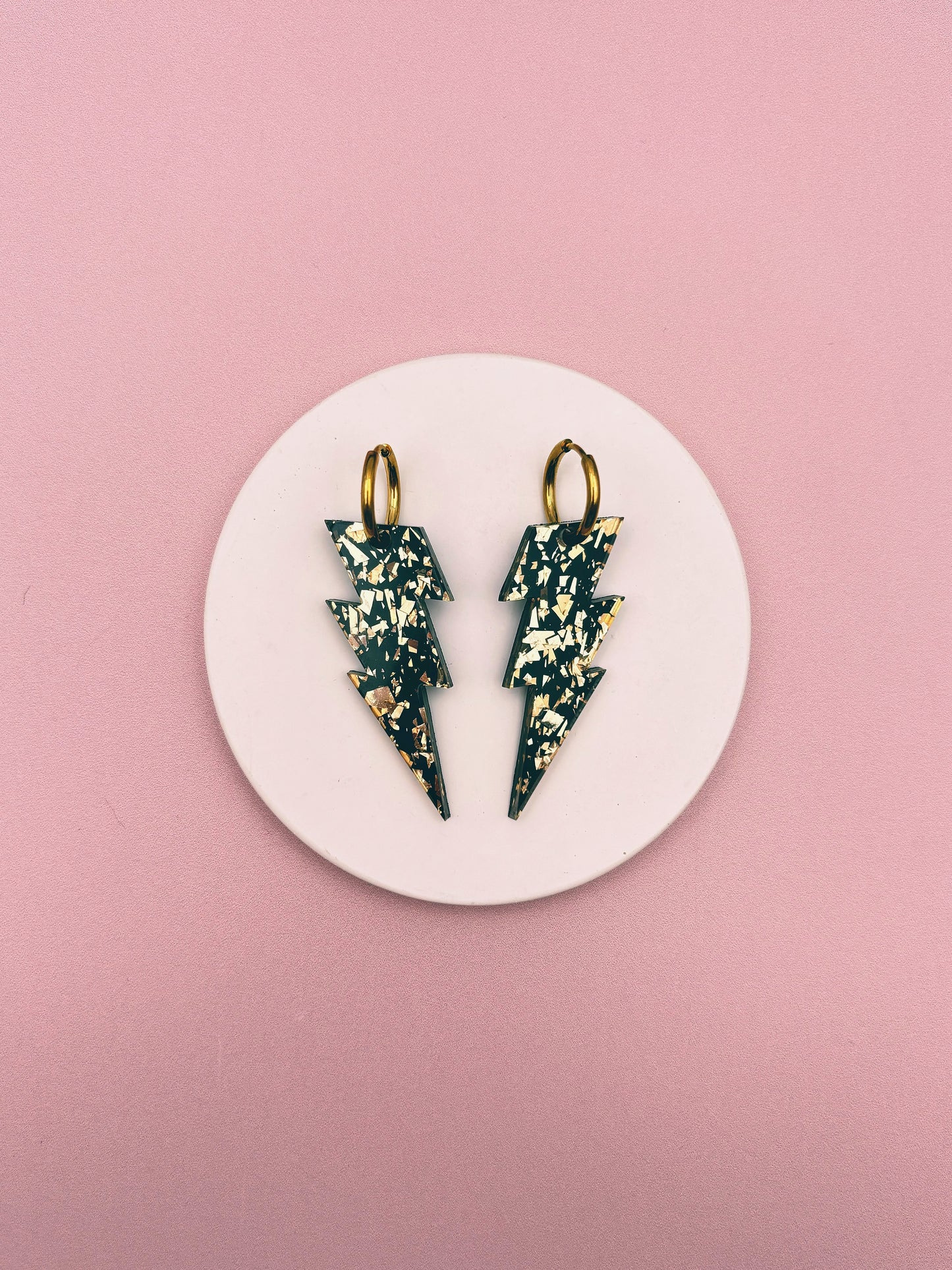 Boucles d'Oreilles Créoles Grands Eclairs