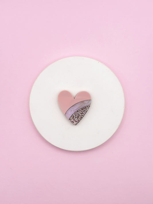 Broche Coeur Arc-En-Ciel