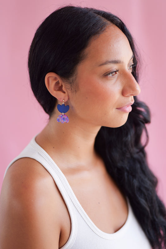 Aliette Earrings - Black and Gold