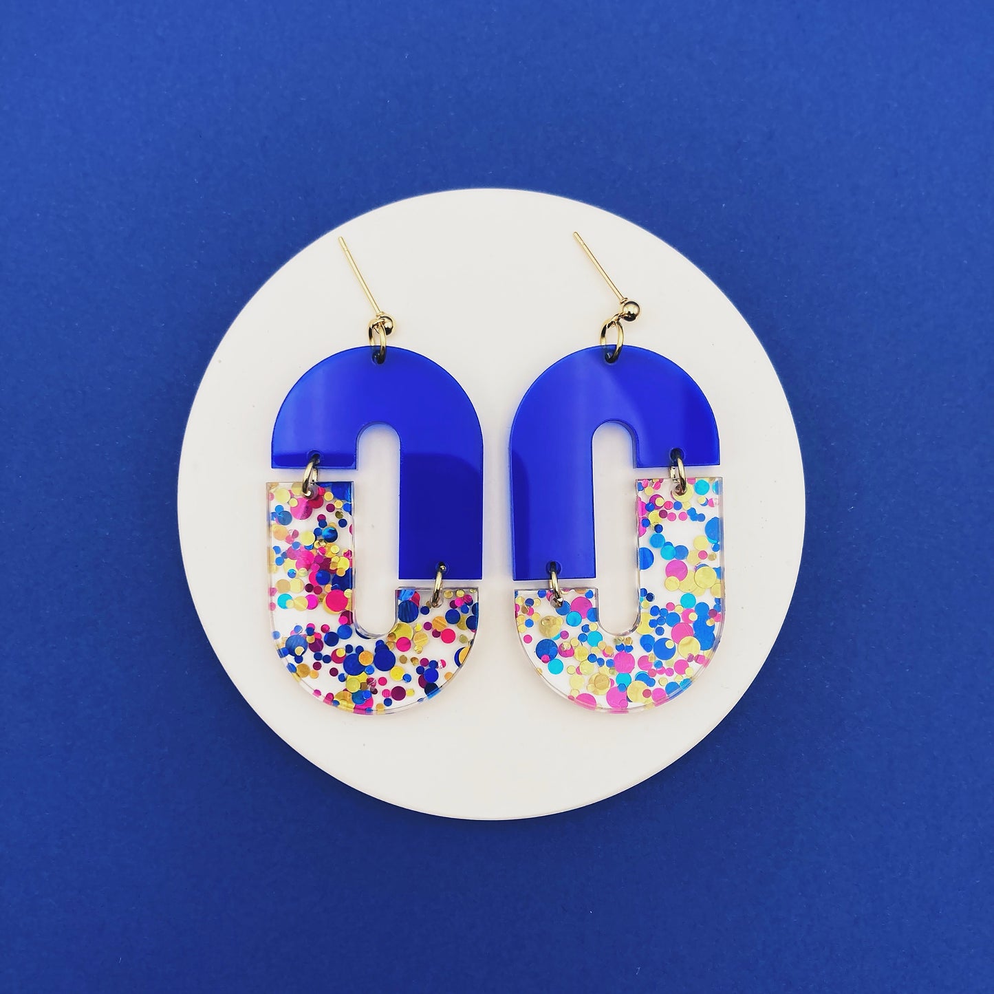 Aliette Earrings - Black and Gold