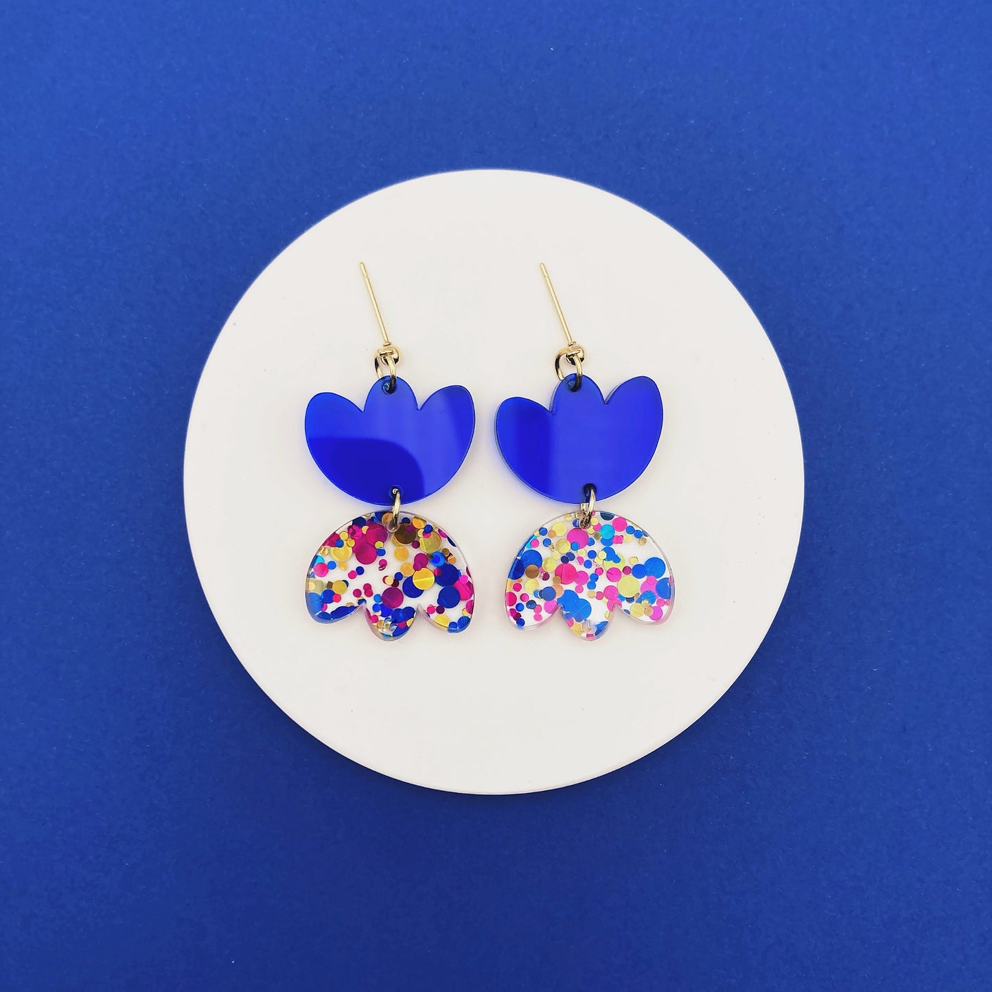Aliette Earrings - Black and Gold