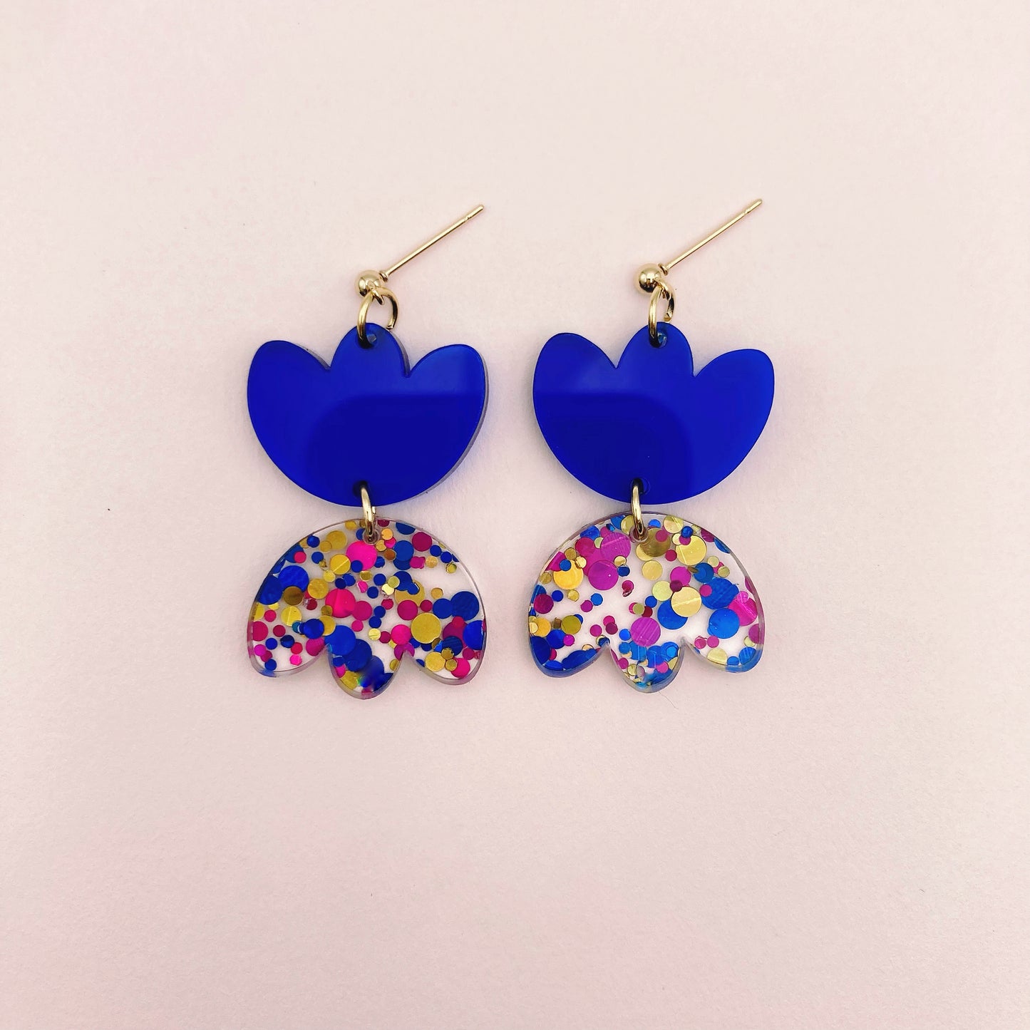 Aliette Earrings - Black and Gold