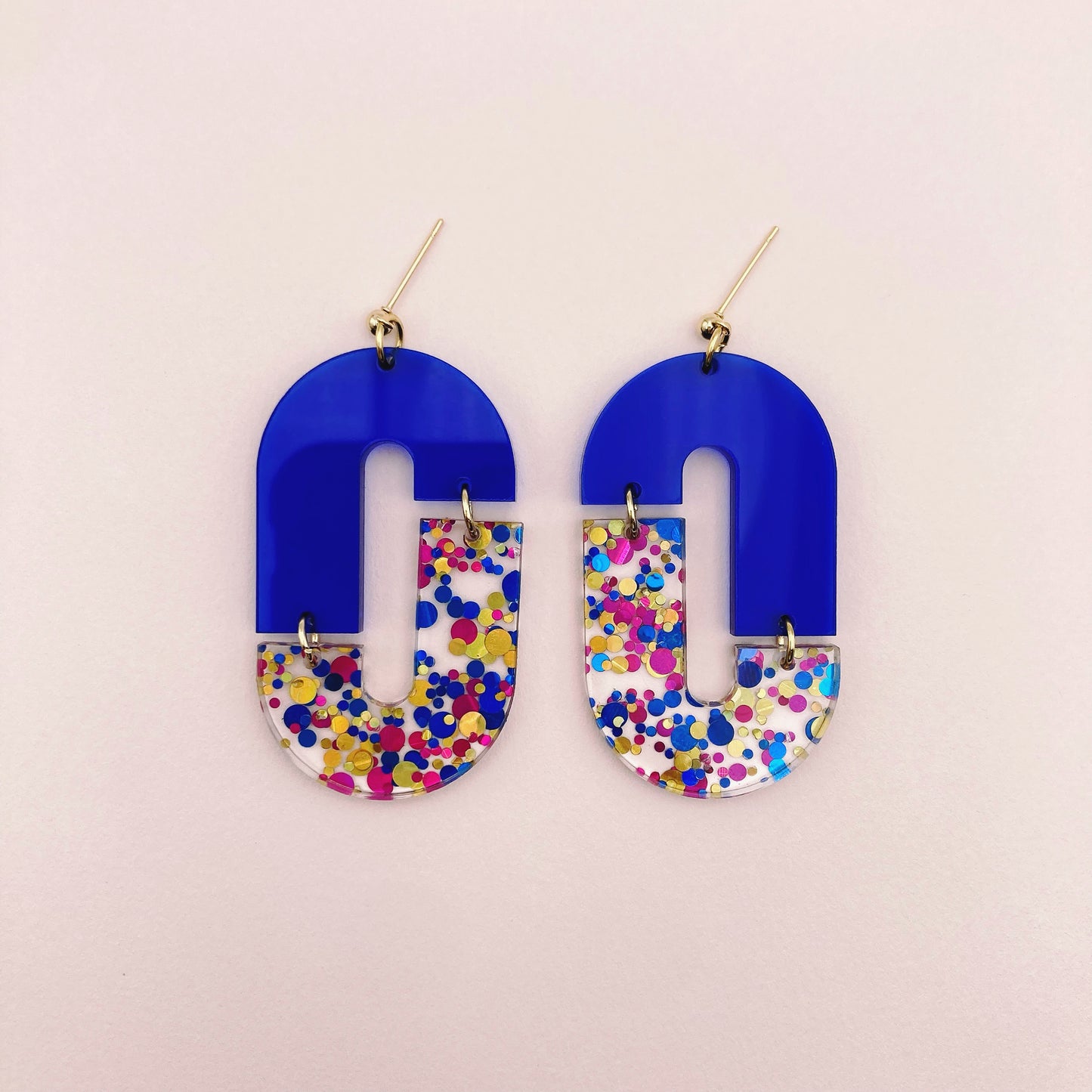 Aliette Earrings - Black and Gold