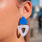 Boucles d'oreilles Gisèle - Bleu / Néon Terrazzo