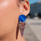 Boucles d'oreilles Joséphine - Bleu / Confettis