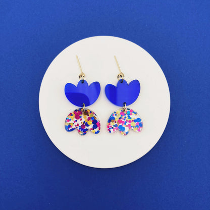 Aliette Earrings - Black and Gold