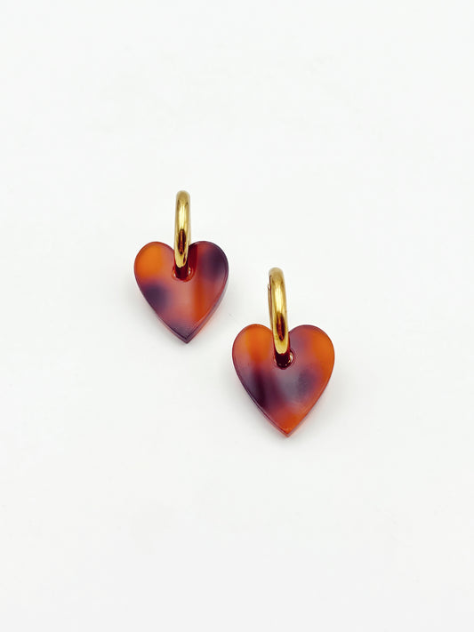 Boucles d'Oreilles Créoles Coeurs