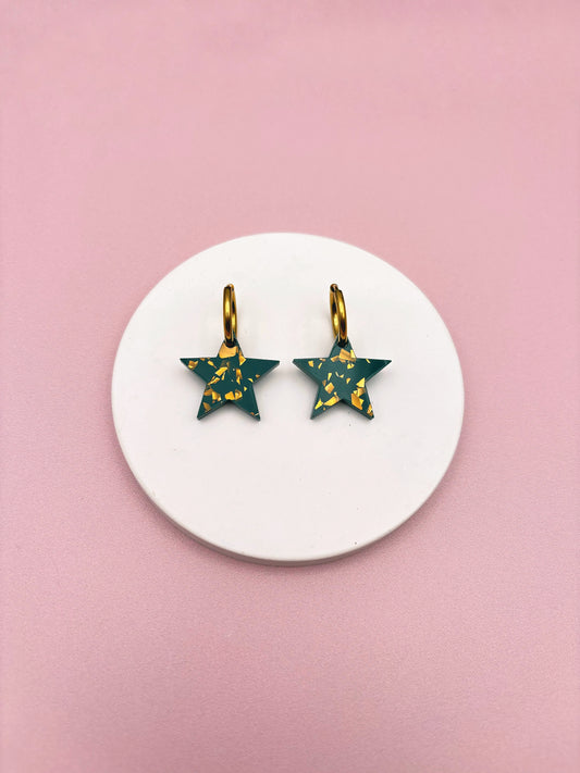 Boucles d'Oreilles Créoles Etoiles