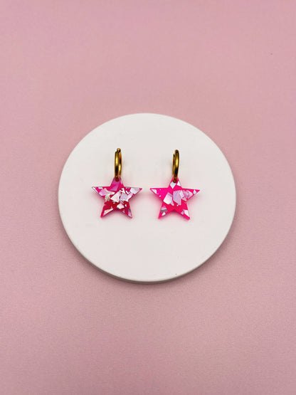 Boucles d'Oreilles Créoles Etoiles