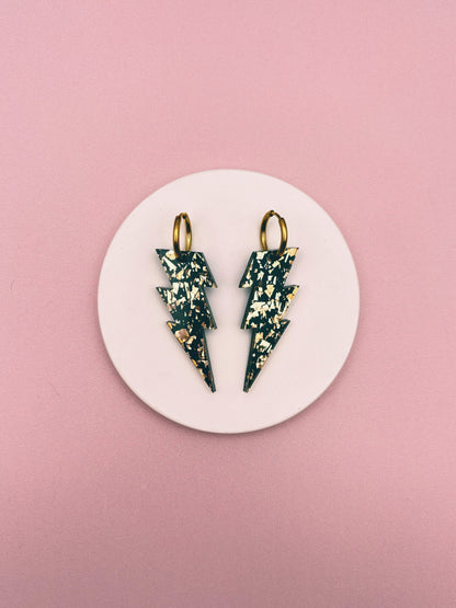 Boucles d'Oreilles Créoles Grands Eclairs