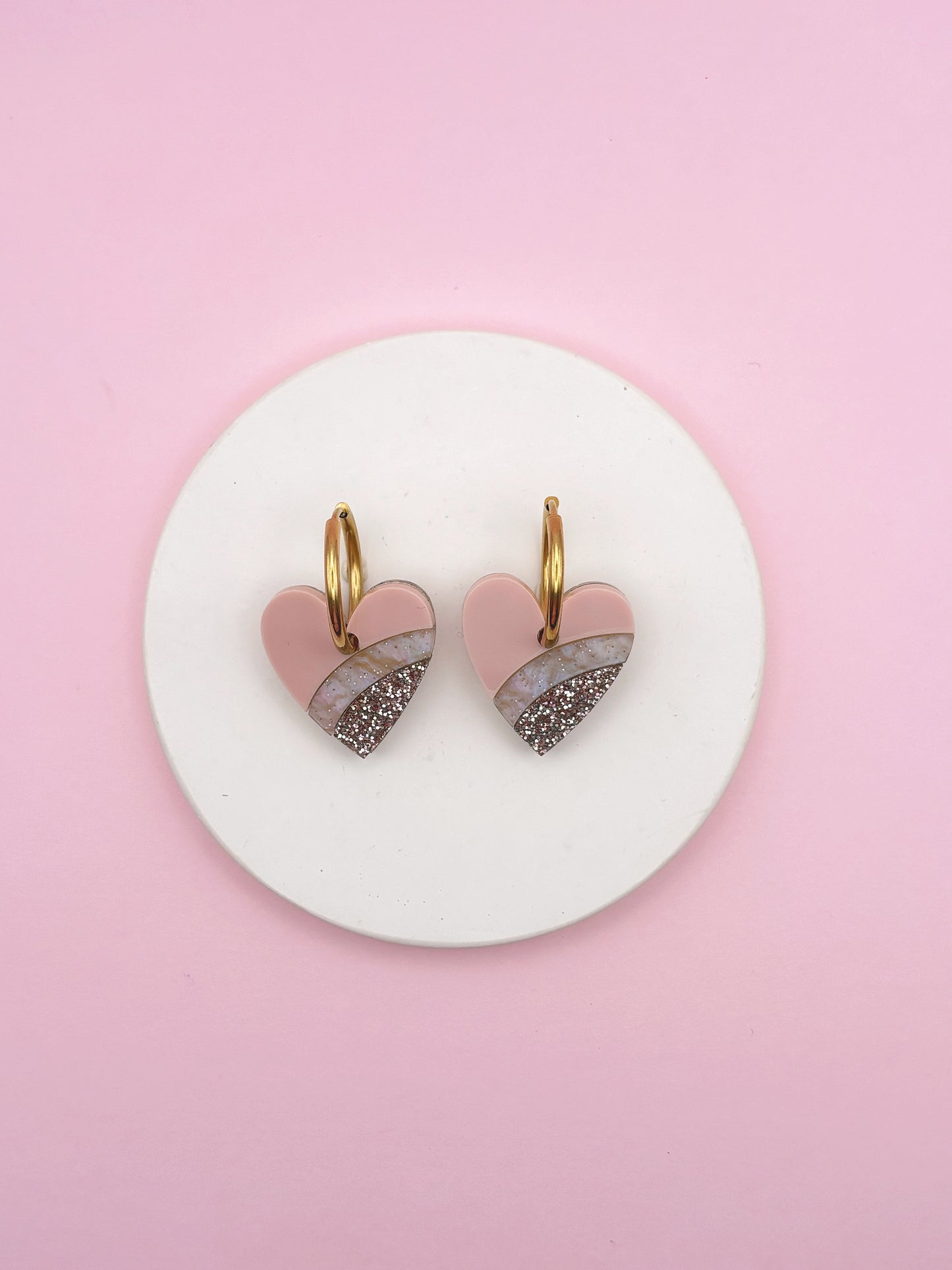 Boucles d’oreilles Cœurs Arc-en-Ciel