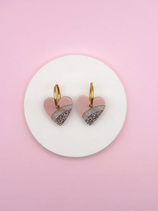 Boucles d’oreilles Cœurs Arc-en-Ciel