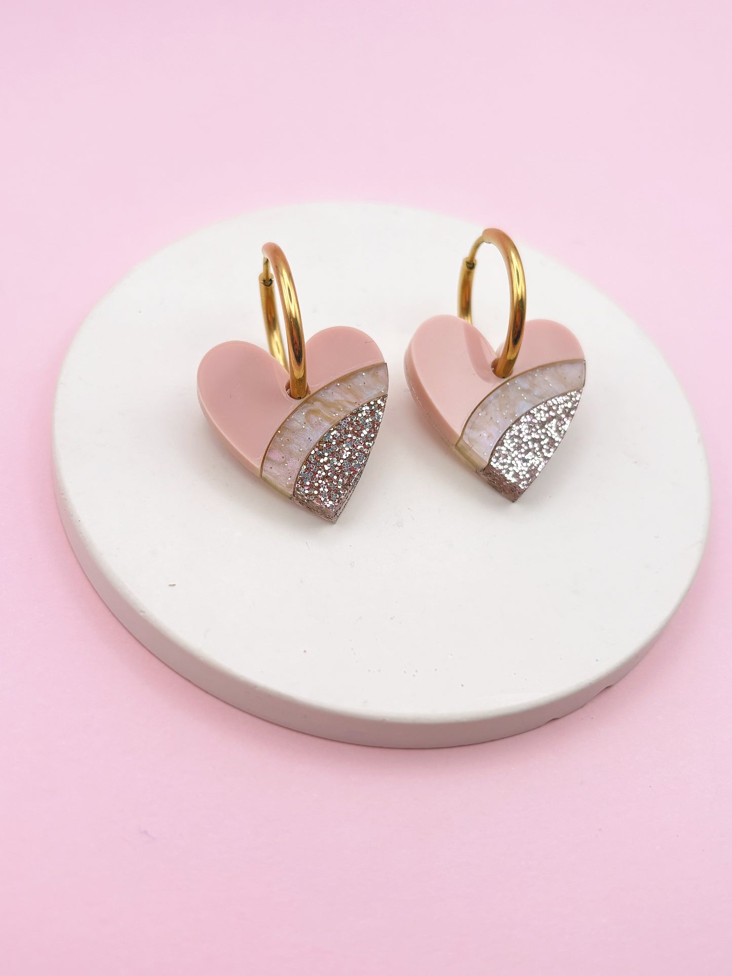 Boucles d’oreilles Cœurs Arc-en-Ciel