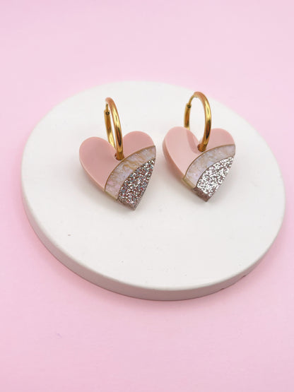 Boucles d’oreilles Cœurs Arc-en-Ciel