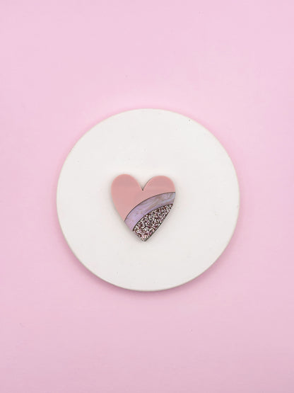 Broche Coeur Arc-En-Ciel