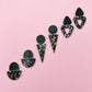 Boucles d'oreilles Odette - Noir / Terrazzo Paillettes