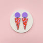 Boucles d'oreilles Joséphine - Violet / Paillettes