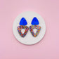 Boucles d'oreilles Gisèle - Bleu / Confettis