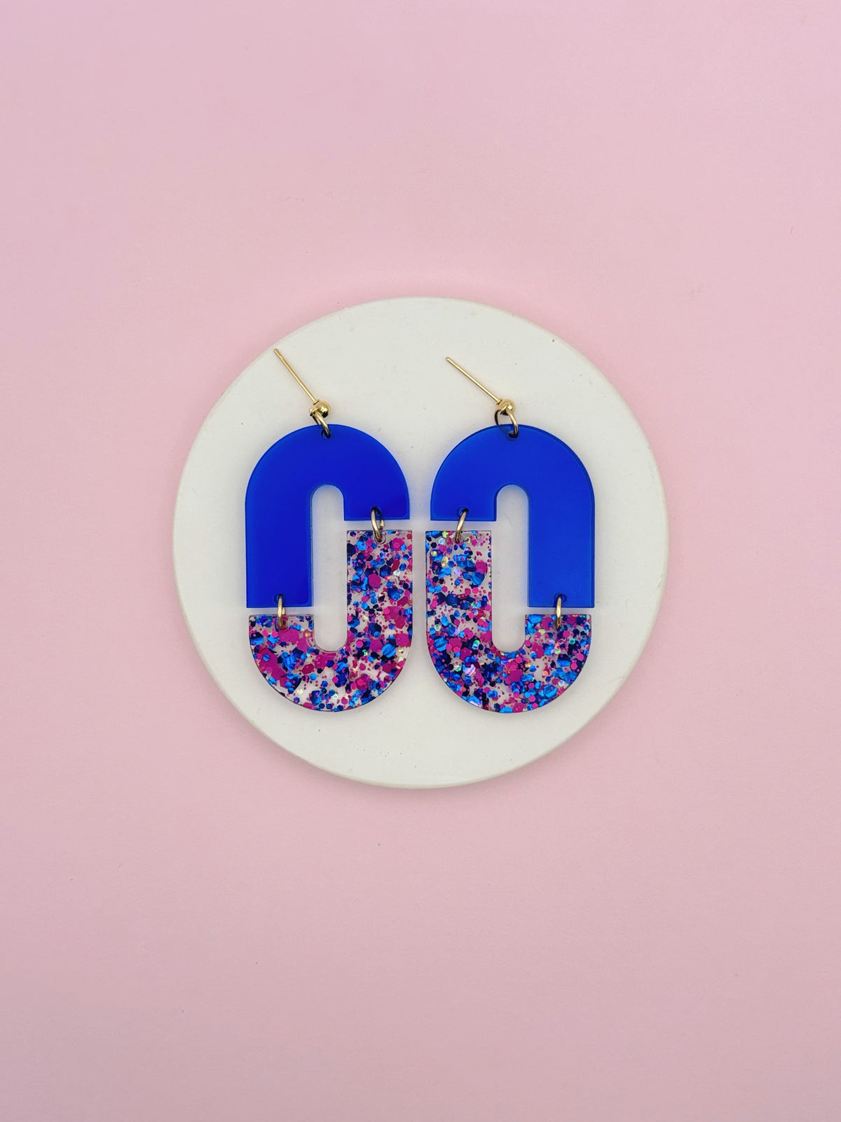 Aliette Earrings - Black and Gold