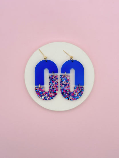 Aliette Earrings - Black and Gold