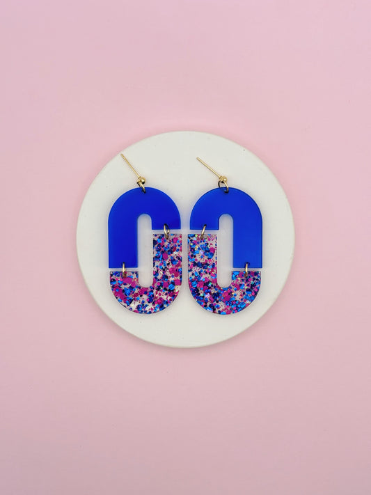 Aliette Earrings - Black and Gold