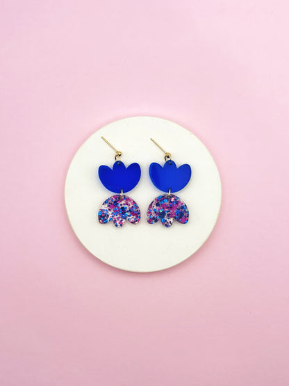 Aliette Earrings - Black and Gold