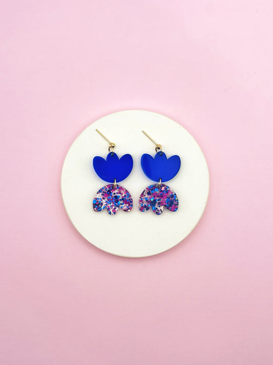 Aliette Earrings - Black and Gold