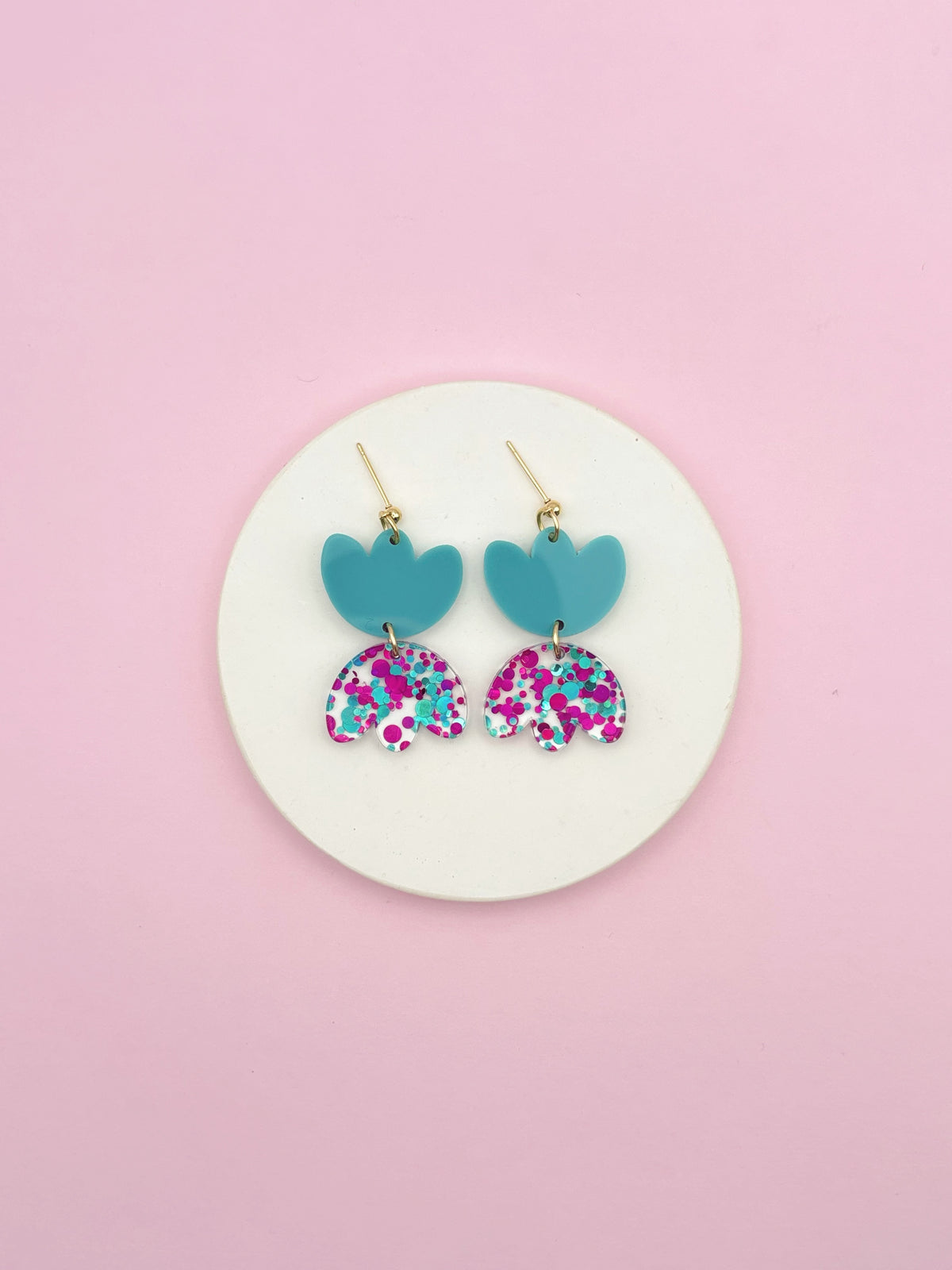 Aliette Earrings - Black and Gold