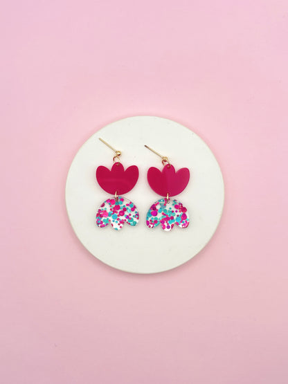 Aliette Earrings - Black and Gold